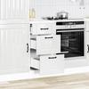 VidaXL Kitchen Cabinet Lucca Glossy White Engineered Wood, Sink Cabinet, Kitchen Cabinet with Drawer, Cabinet of 854232