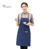 Водонепроницаемый фартук для мужчин и женщин, регулируемая длина, завязывающийся на талии, многокарманный фартук для кухни, гриля, ресторана, бара, кафе, салона красоты, маникюрной студии, униформа