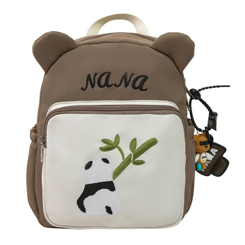 Cartoon Panda Print Schoolbag Kindergarten Backpack Boys and Girls Backpack