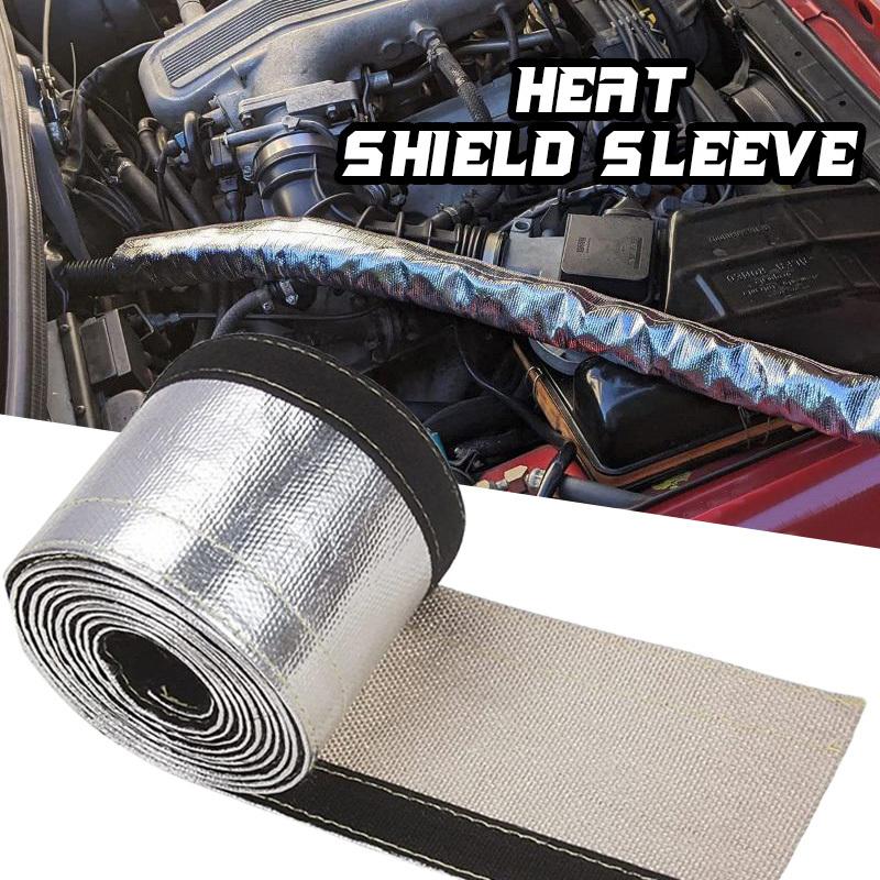 NEW Metal Heat Shield Sleeve ulated Wire Hose Cover Wrap Tube Thermal ulated Sleeve Wire Protect 3.28Ft Car Accessories