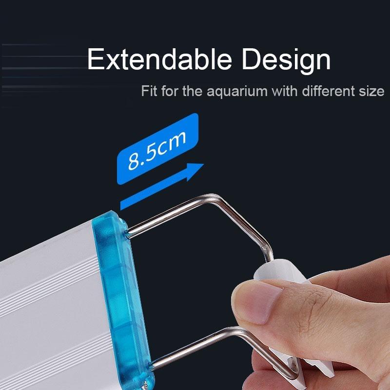 Супертонкий светодиодный светильник для аквариума, светильник для водных растений, 18-75 см, расширяемый водонепроницаемый зажим на лампе для аквариума