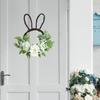 Rabbit Shaped Artificial Flower Easter Wreath Decoration Party Supplies Multipurpose Window
