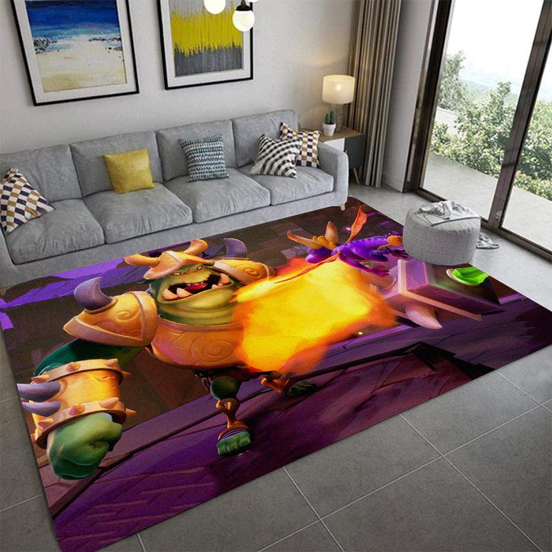 S-Spyro's Dragon Принтованный ковер Модный коврик для йоги Нескользящий ковер Украшение для спальни Уличный ковер Подарок на день рождения для спальни
