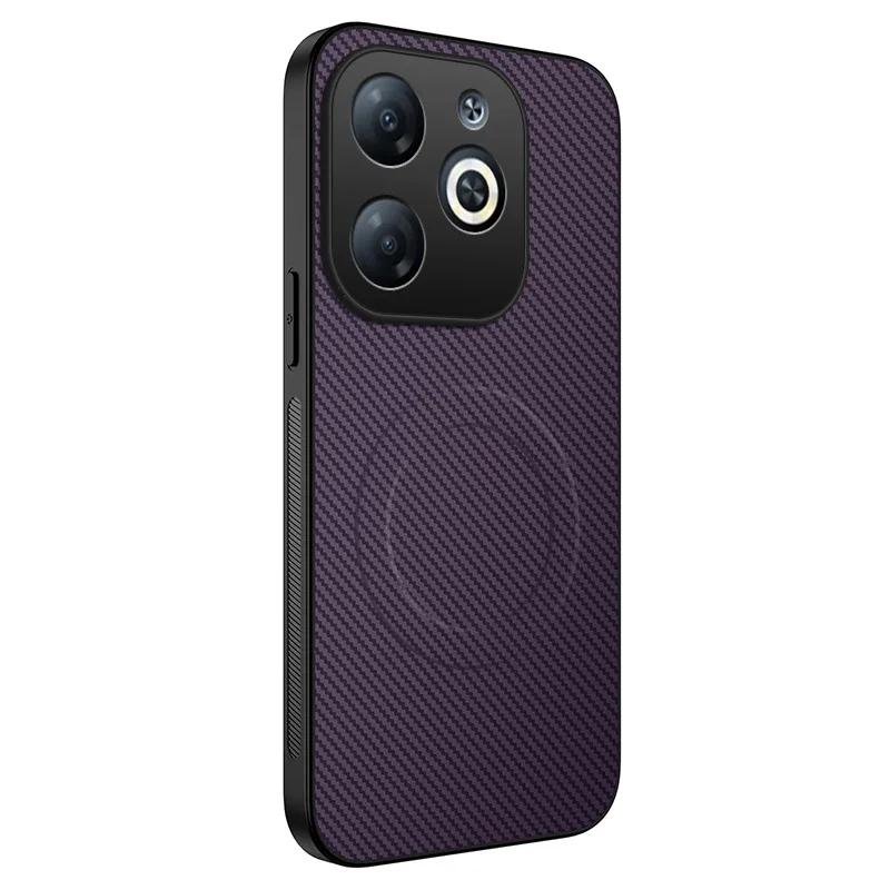 For Infinix Smart 8 9 Phone Case Magnetic Wireless Charging Lens Protection Shockproof Silicone Leather Back Cover Shell Cases