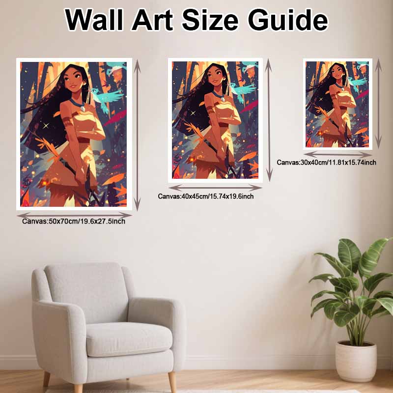 Disney Diamond Painting 5D Handmade DIY Pocahontas Diamond Stickers Home Room Decorations Gifts