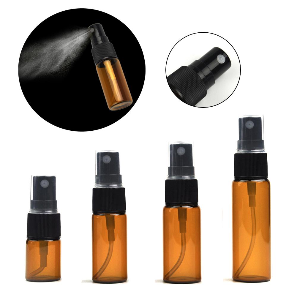 5/10 Pack Amber Glass Spray Bottles, Fine Mist Spray Bottles with Pipette Funnel Labels,Travel Dispenser Bottles for Essential Oils Cleaning Skin Care
