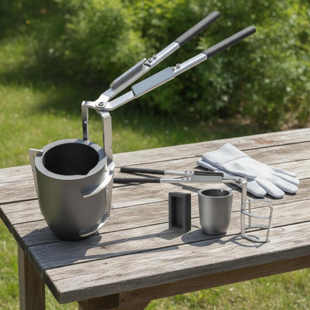 Crucible Tongs Kit Heat Resistant Metalworking Equipment Anti-Slip for Hobbyists