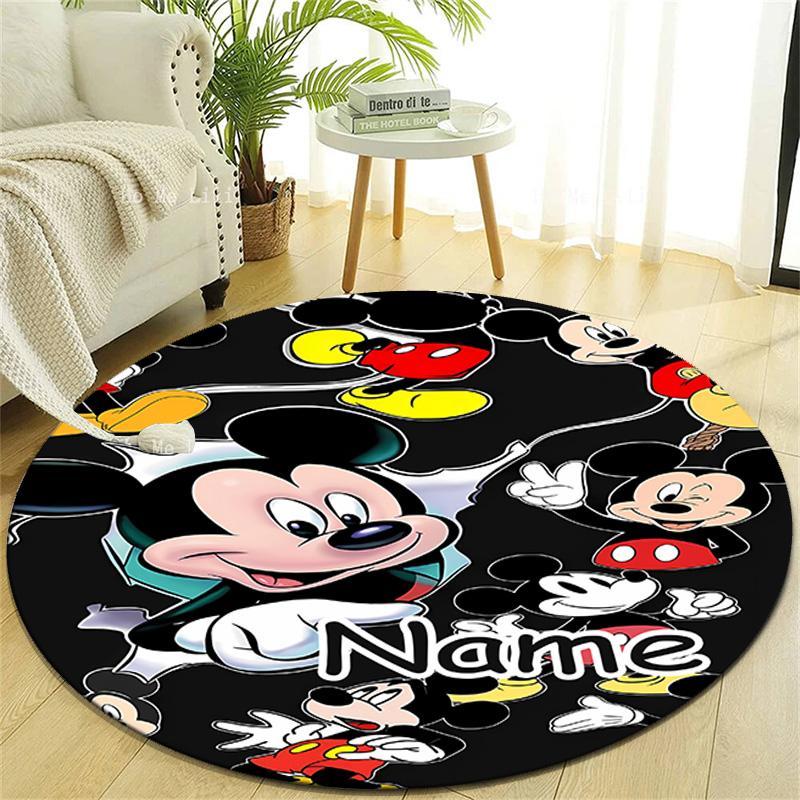 Personalized M-Mickey Round Chair Office Rug - Perfect for Mat, Office Chair & More - Ideal Gift for Birthdays and Holidays