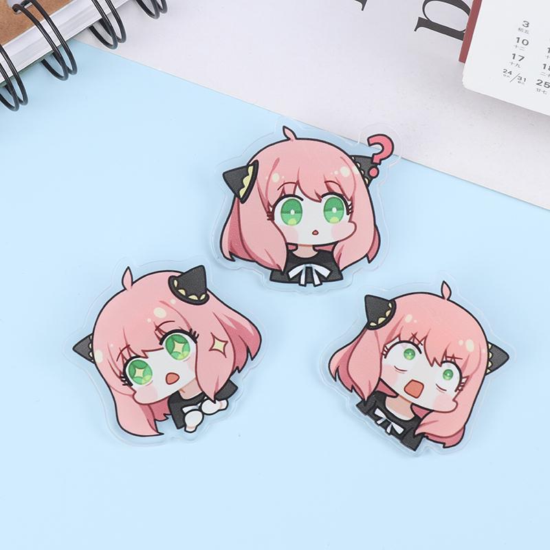 Значок с героями мультфильмов, аниме, шпион, семейная периферия, Арния, акриловая брошь, милое выражение, сумки для одежды, декоративная подвеска-паста