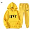ESSENTIALS 1977 Модный флисовый комплект с худи - Унисекс Свободный крой Свитшот