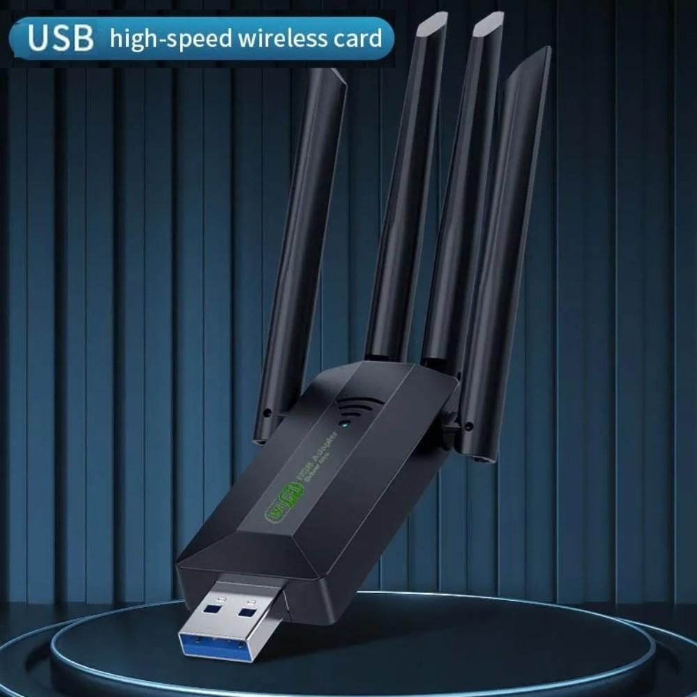 USB Interface 1200Mbps WiFi Dongle 4 Antenna Wireless Network Card High-Speed Internet