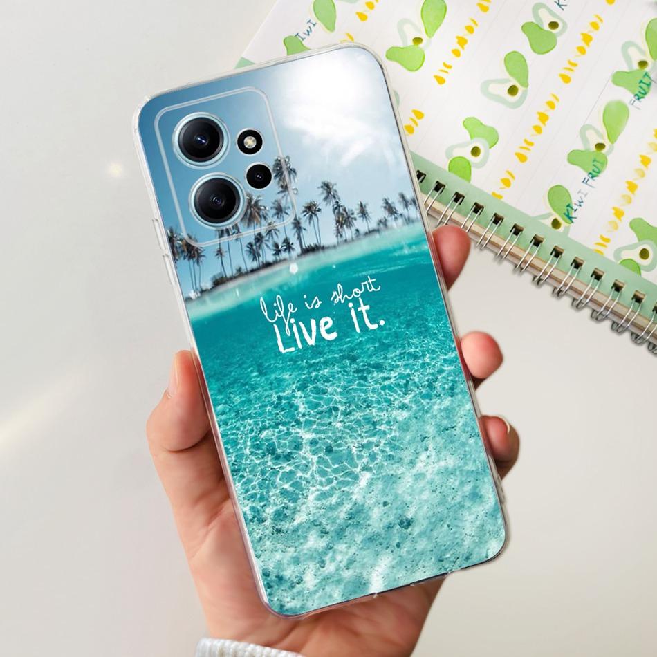 For Xiaomi Redmi Note 12 Case Redmi Note12 4G Global Cute Painted Soft Silicone TPU Phone Back Cover Bumper