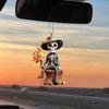 Halloween Decorations Skull Man Car Pendant Cartoon Rearview Mirror Ornament Gothic Hanging Accessories