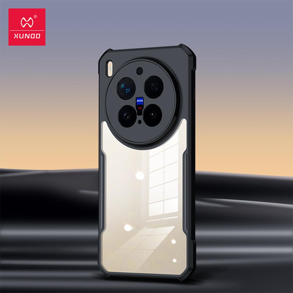 Чехол XUNDD для VIVO X300 Pro X300 Ultra Ударопрочный с подушками безопасности, с магнитной подставкой, Kickstand, PC+TPU, Прозрачный Funda Capinha