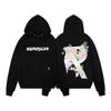 Unisex Oversized Hooded Sweatshirt With Tropical Palm Print Streetwear Cotton Fleece Pullover Winter