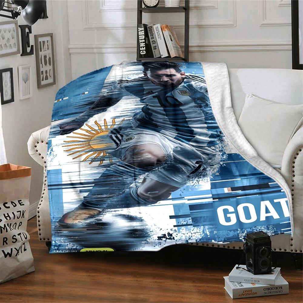 Soccer Player Pink Kit printed flannel breathable and warm blanket, a stylish home gift, suitable for home, office and bedspread use. 15a171