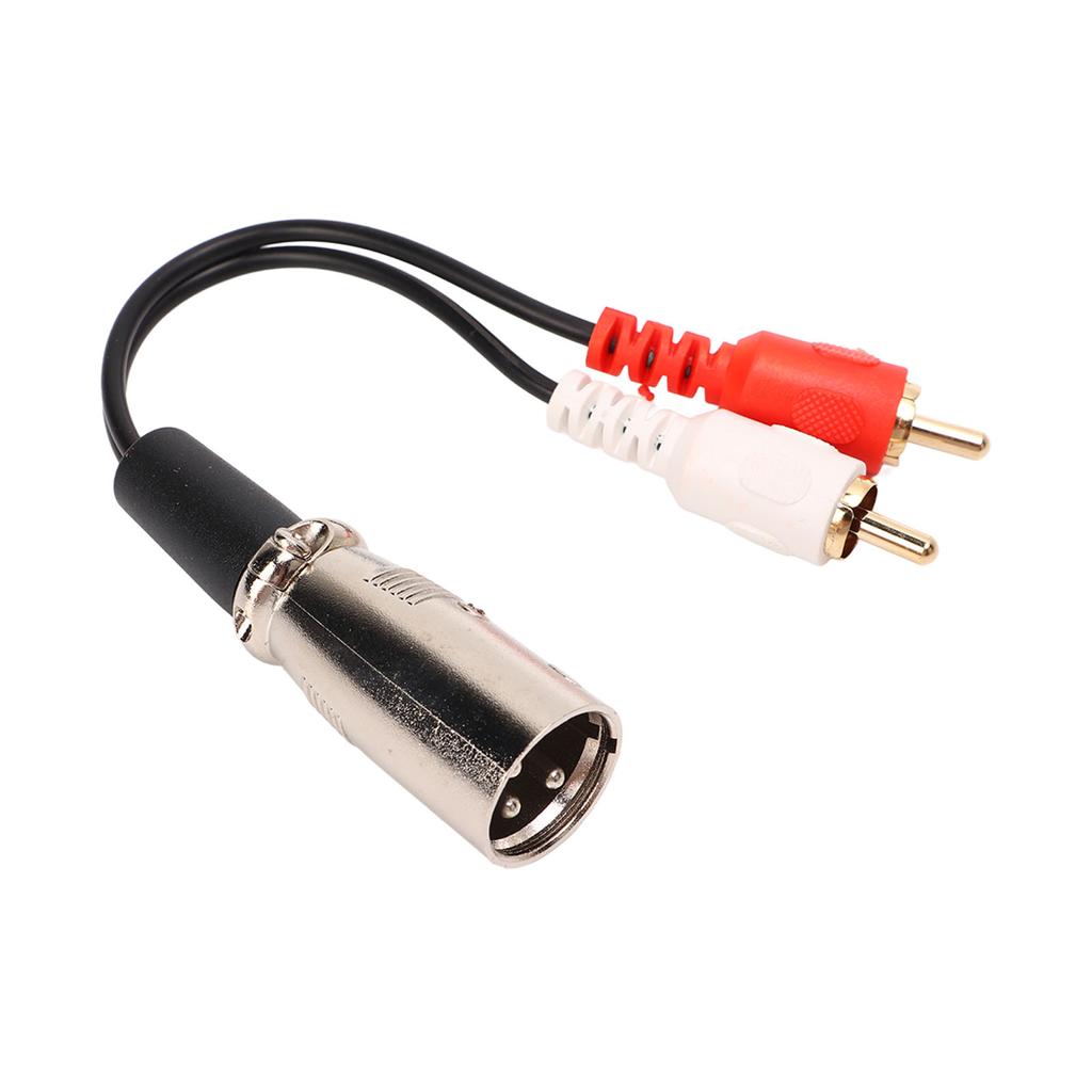 Двойной кабель RCA - XLR 15 см XLR папа - 2 RCA стерео аудио адаптерный кабель для динамика DVD-плеера микрофона