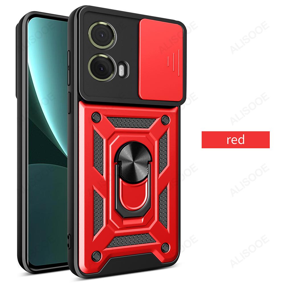 Чехол Armor Funda для Motorola G85, защитный чехол с выдвижным объективом и кольцом для камеры, защитная задняя крышка для Motorola moto S50 Neo G85 G84 Capa
