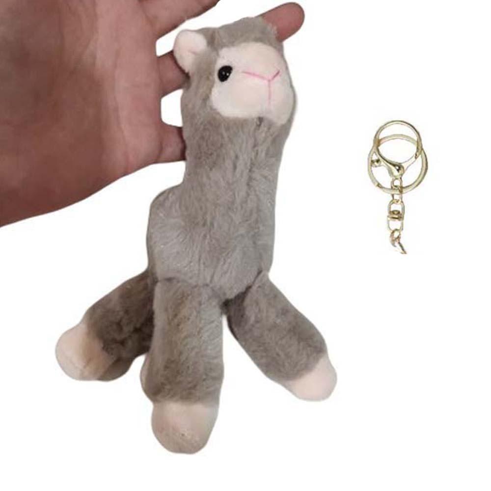 Decoration Handmade Key Trinket Alpaca Keychain Animal Keyring Sheep Key Ring Stuffed Toy Keychain