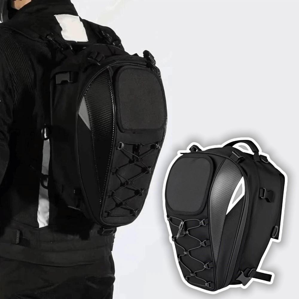 Reflective Motorcycle Rear Seat Bag Oxford Cloth Rider Backpack Motorcycle Riding