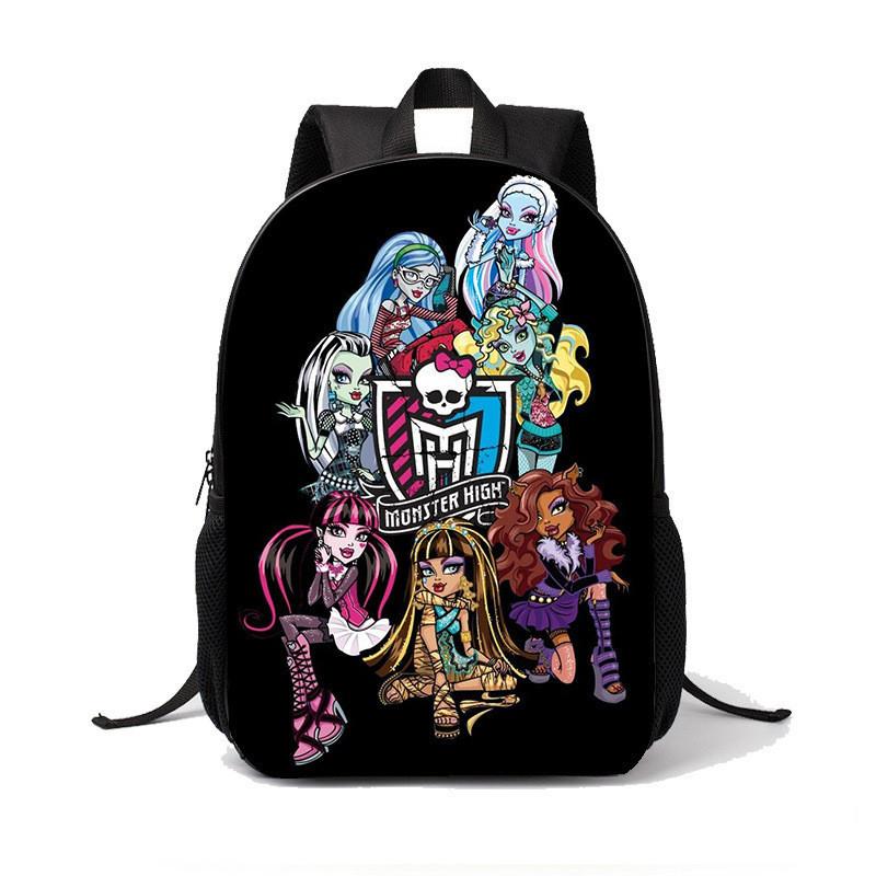 Школьный рюкзак для девочек и мальчиков из легкого нейлона с принтом Monster High для школы