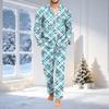 Men's Pajama Set with Shirt and Pants Loose Fit Long Sleeve Christmas Print Sleepwear