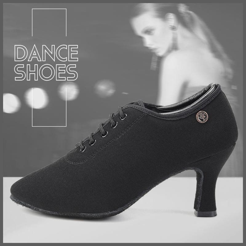 Женская стандартная обувь для бальных танцев, ткань Оксфорд, подошва для тренировок, современная танцевальная обувь для танцев