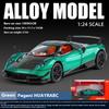 1:Модель автомобиля Pagani Huayra из сплава в масштабе 1:24 с ретро-механизмом оттяжки, идеальный подарок для детей, фанатов гонок, а также для коллекционирования и демонстрации