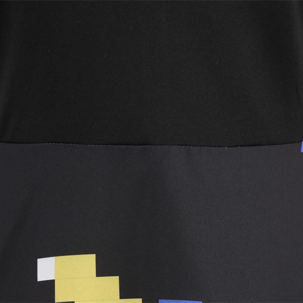 Women's Fashion Print Long Sleeve V-Neck Casual Halloween Hem Dress