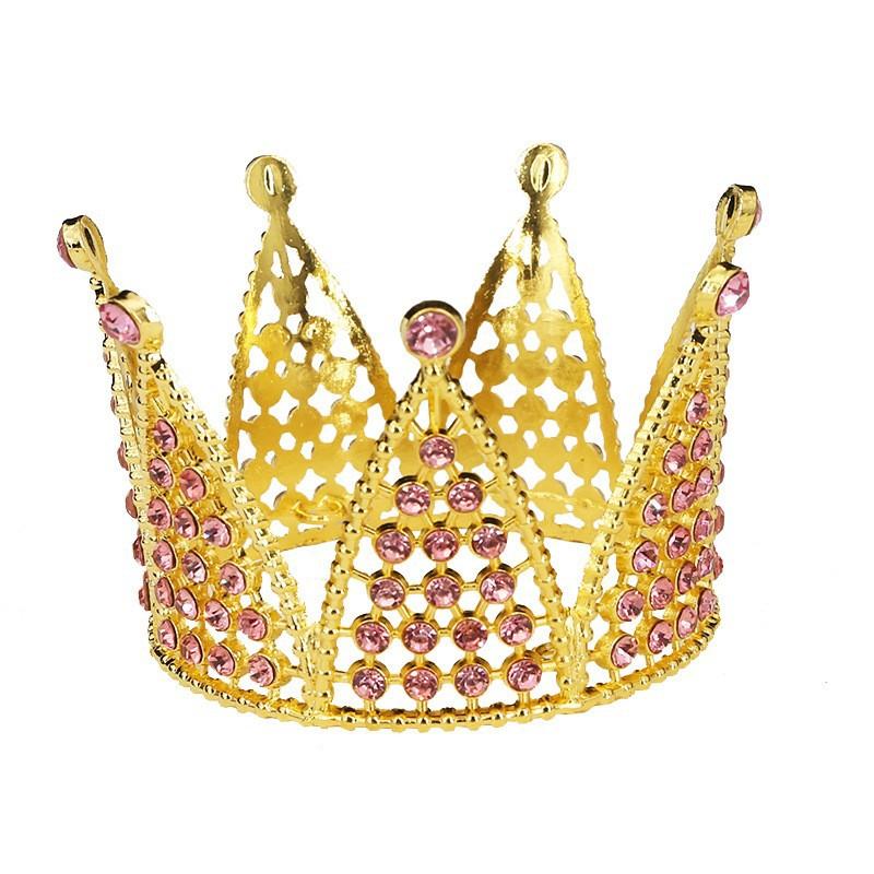Корона для вечеринки, дня рождения, выпечки, украшения, шоу, детские аксессуары для волос, свадебные аксессуары, круглая тиара, сплав, стразы, корона