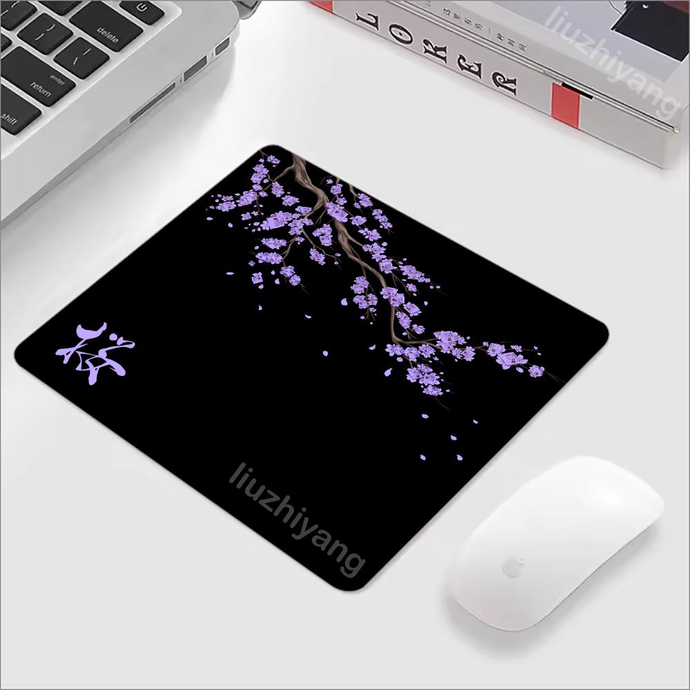 Japanese Cherry Blossoms Mouse Pad Square Computer Office Game Table Mats Rubber Anti-slip Laptop Mousepads 40X45 and 22x18 Pads