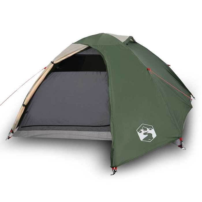 Camping Tent - vidaXL - 4 Persons - Waterproof - Green - Lightweight and Portable