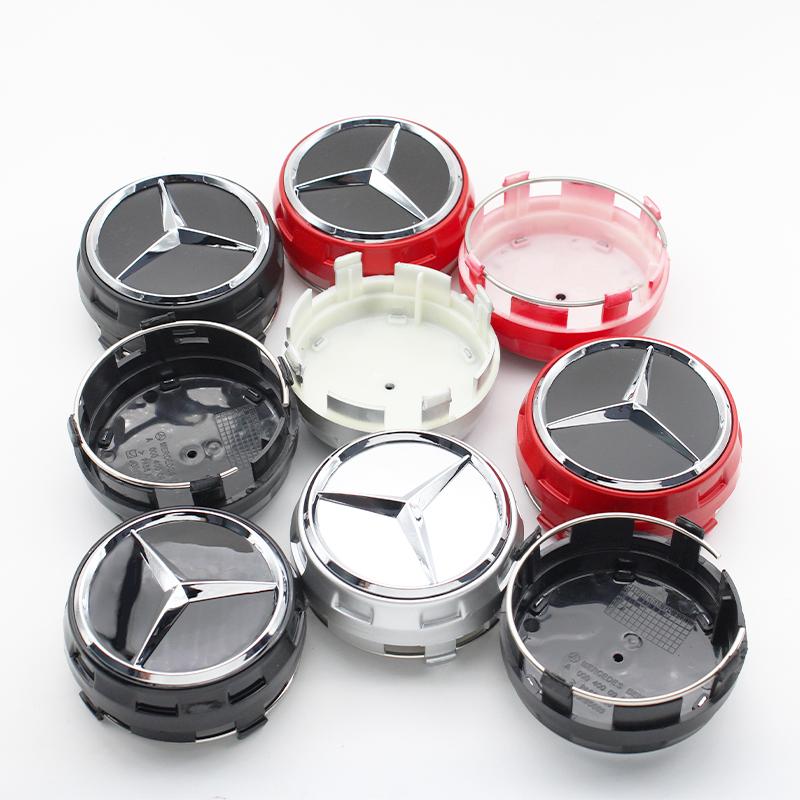 4Pcs 75mm Car Wheel Center Cap Hub Covers Badge For Mercedes Benz AMG B/C/E/S Class C43 C63 E43 E53 E63 GLC GLK CLA Accessories