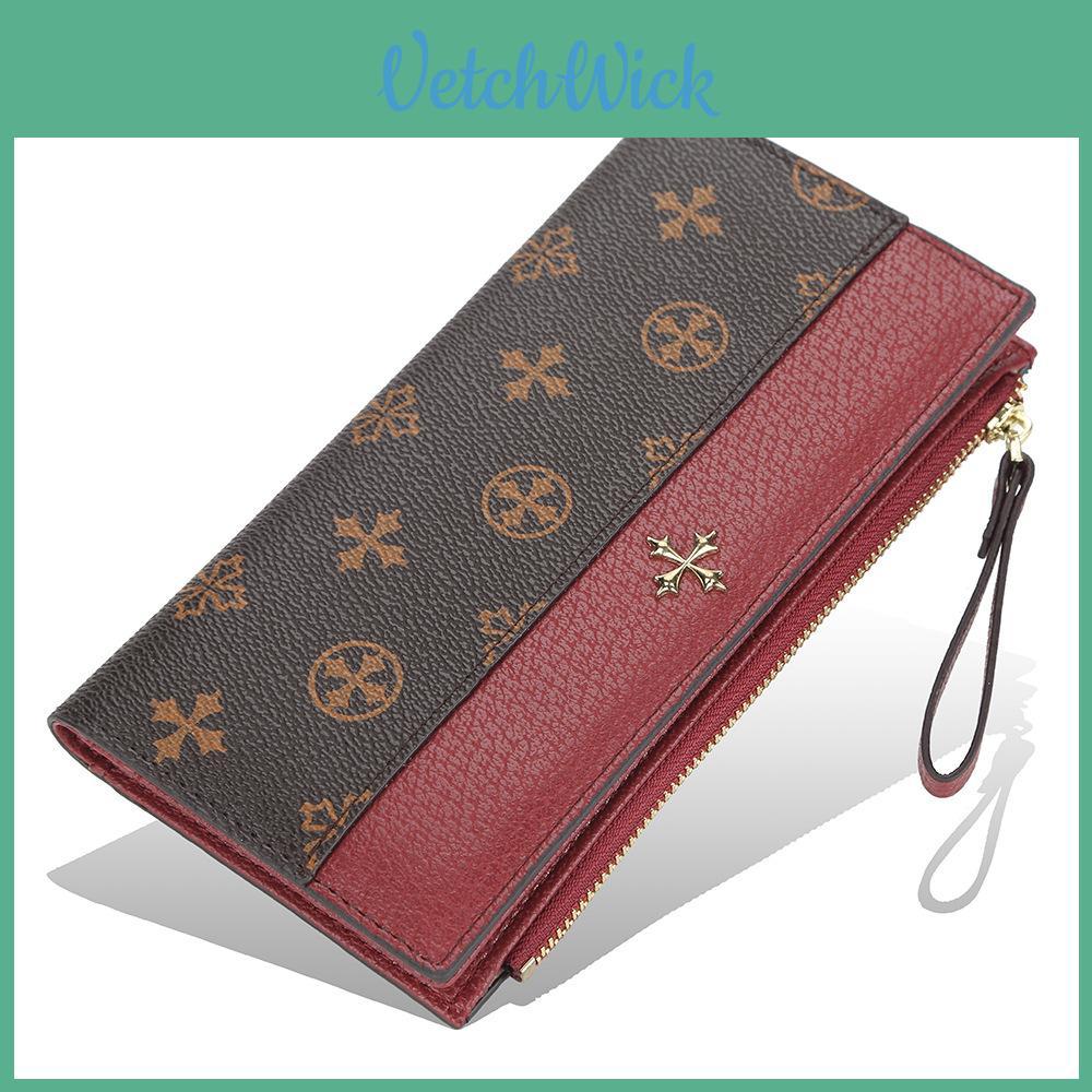 Pu Leather Vintage Wallet For Women With Multiple Card Slots And Zipper Closure For Daily Use