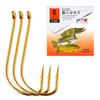 FTK Золото, 50 шт./100 шт., 1 упаковка, игрушечный крючок, японский рыболовный крючок, колючий крючок, держатель для наживки, рыболовные снасти нахлыстом, AD, заостренное кольцо, карповый крючок GAC