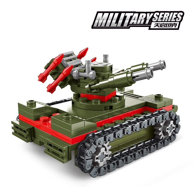 MOC Main Battle Tiger Heavy Tank War Military City Vehicle Car Building Blocks Classic Model Bricks Kits Sets Ideas