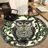 1pc Owl Illustration Chair Carpet for Office, Round Non-Slip Durable Large Size Office Carpet, Suitable for Office, Beautiful Decoration