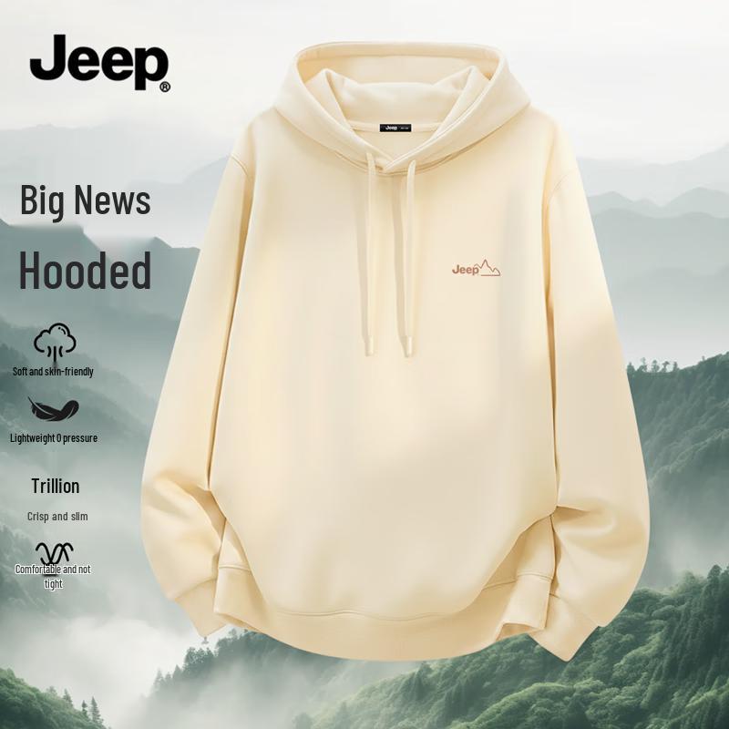 Jeep Мужская повседневная толстовка с капюшоном из плотного материала