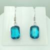 London Blue Topaz Gemstone 925 Sterling Silver Plated Hook Женские серьги Ювелирные изделия WHE-E29