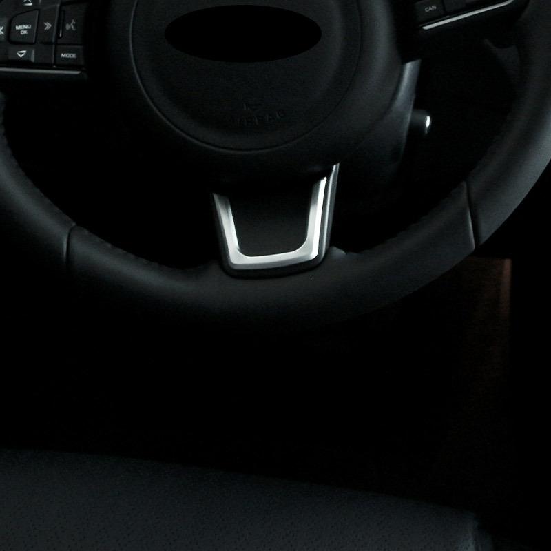 Carbon Fiber Chrome Interior Accessories Steering Wheel Trim Sequ For Jaguar XE XF F-Pace F Pace x761