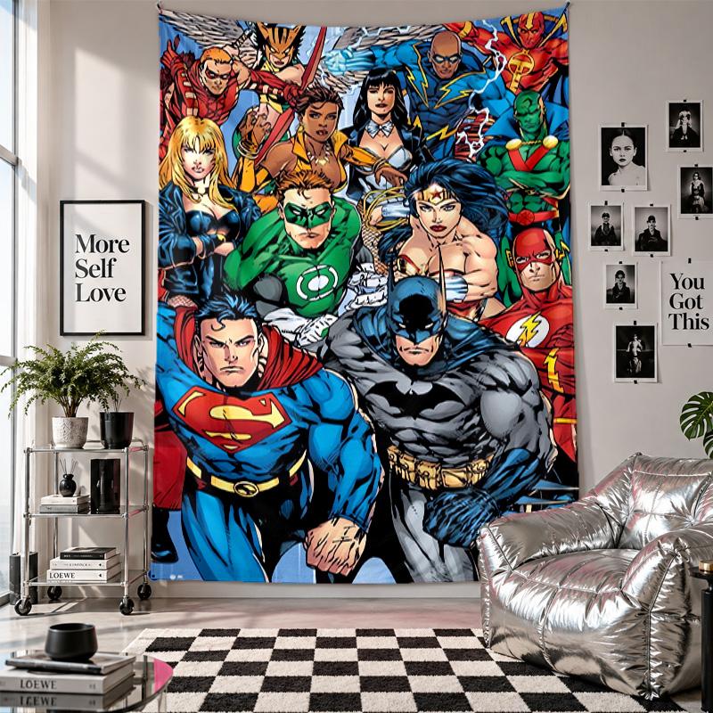 Wall TapestryDC Comics Universe Art Hanging Cloth Decorative Background Cover for Room Decoration