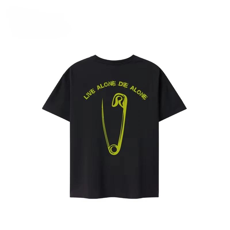 Модная футболка с коротким рукавом и принтом букв, летняя, с круглым вырезом, хлопковая, повседневная, свободная и простая, мужская, женская, топ, футболка