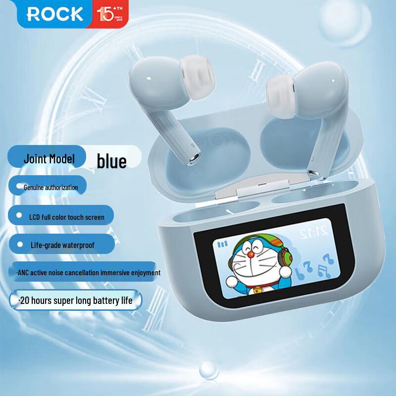 ROCK Doraemon Беспроводные наушники с умным сенсорным экраном и активным шумоподавлением