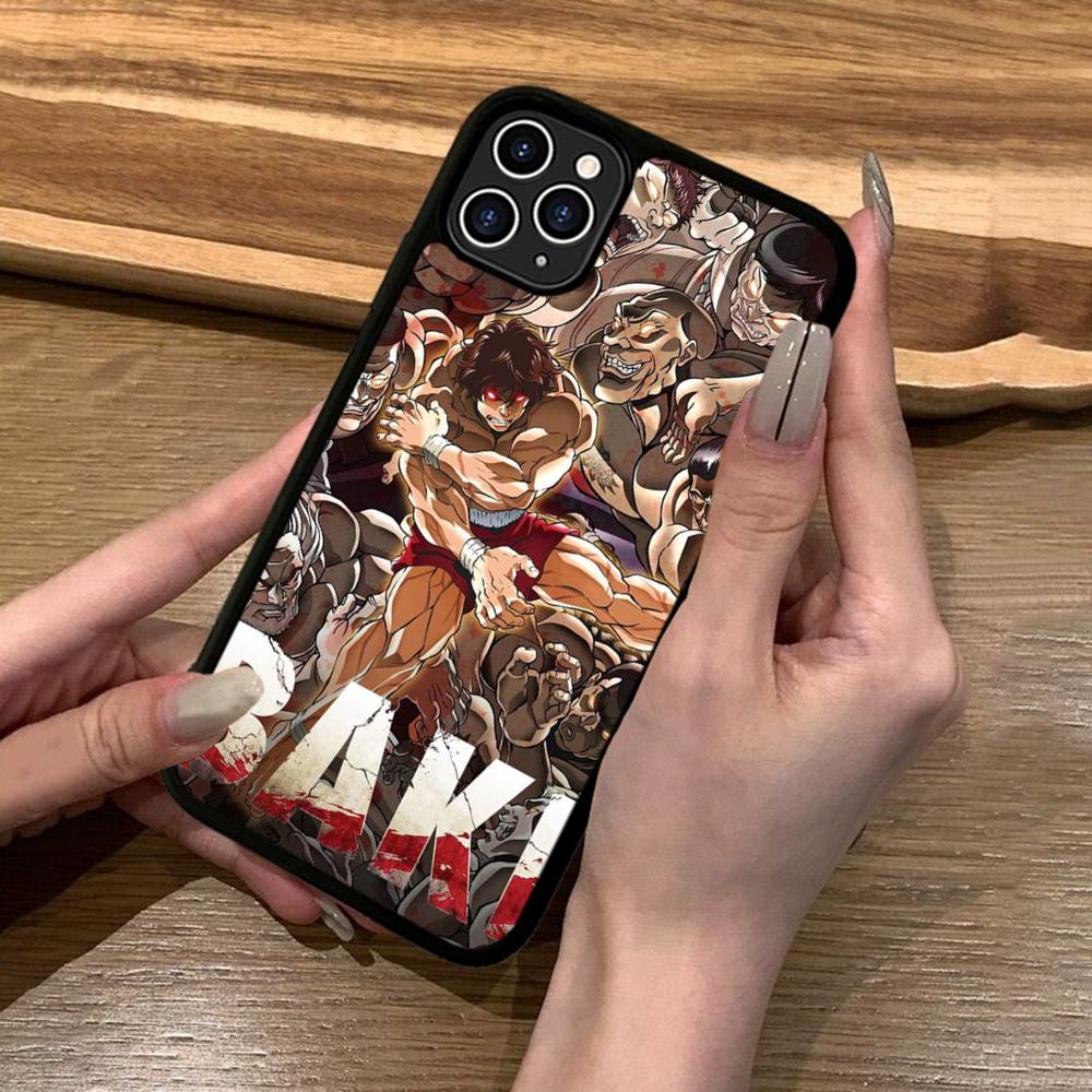 Чехол для телефона Аниме B-Baki Силикон PC+TPU Для Для IPhone 11 12 13 14 15 16 Plus Pro Max Чехол