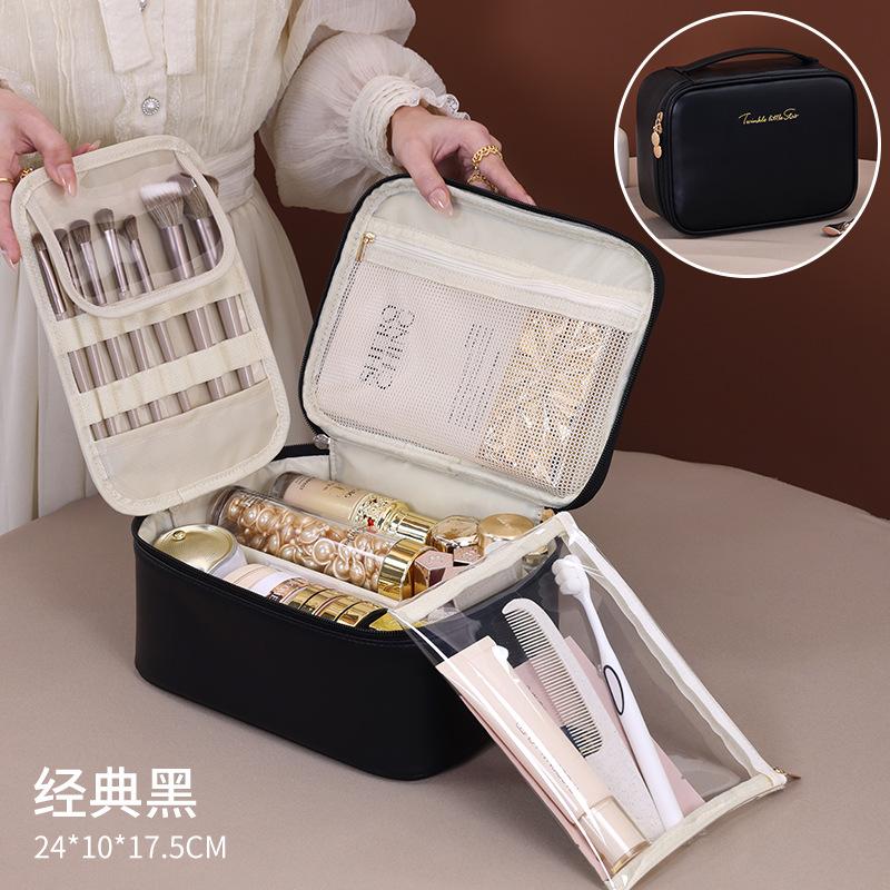 Разделенное хранение. Портативная косметичка. Высококачественные дорожные средства по уходу за кожей большой емкости. Кисть для макияжа. Сумка для хранения косметики.