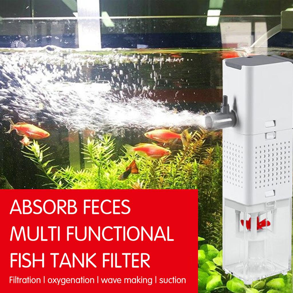 Hang on Back Aquarium Filter Quiet Submersible Water Pump for Fish Tank Circulation