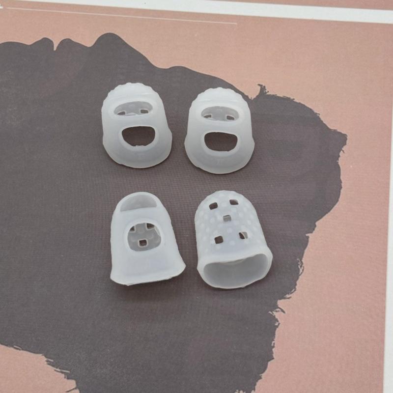 Children's Non-Slip Silicone Guitar Finger Sleeves for Left Hand - String Protection & Practice Accessory