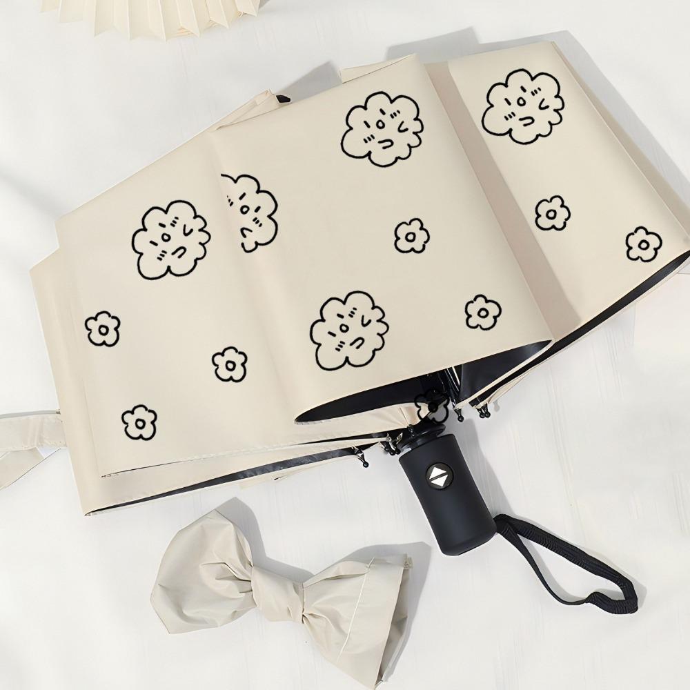 Fully Automatic Portable Folding Umbrella Cartoon Pattern Dual Use Umbrella Travel