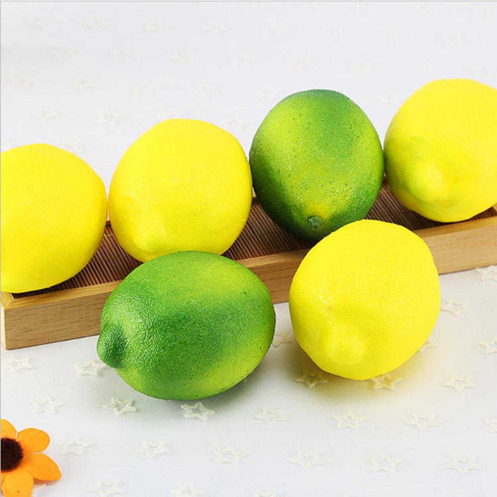 Christmas Party Lifelike Kitchen Wedding Decoration Fake Fruit Simulation Artificial Lemon