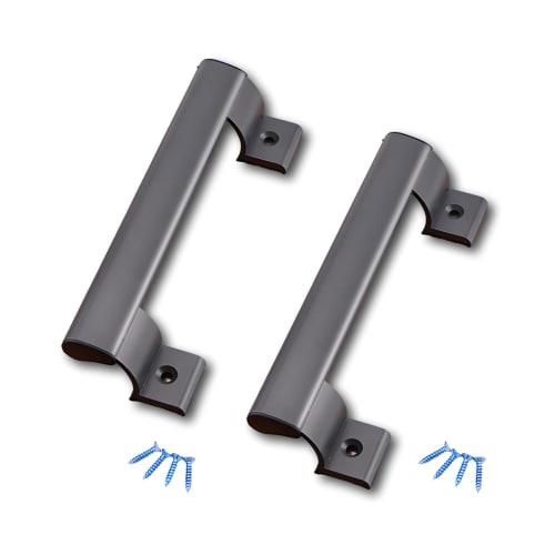 ENN LLC Aluminum Door Handles for Sliding Doors, Set of 2 (Black)